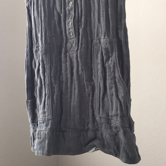 sale FREE PEOPLE denim-like wrinkled dress - Picture 5 of 8